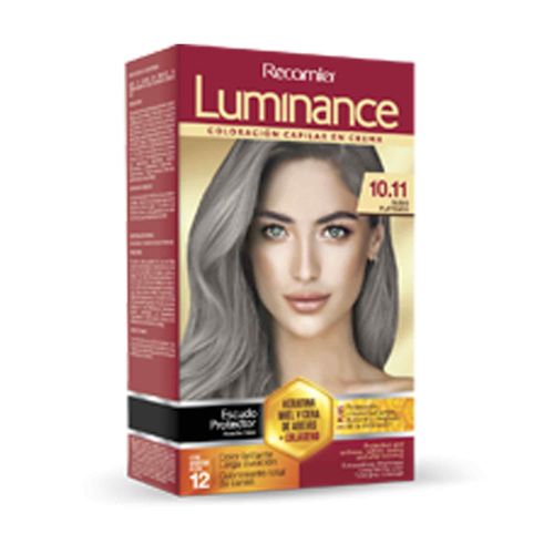 Tinte para Cabello LUMINANCE Duotubo 10.11 Rubio Plateado Caja 1un