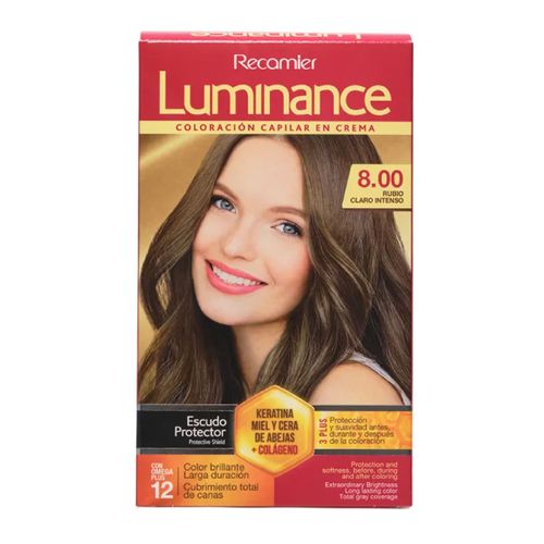 Tiente para el Cabello LUMINANCE 8.00 Rubio Claro Intenso Caja 1un