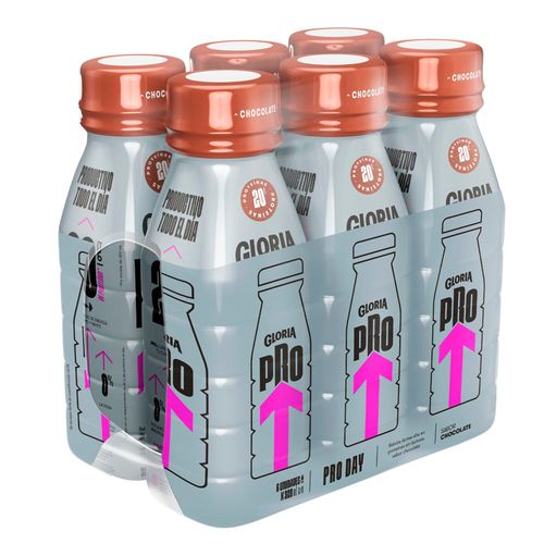 Bebida Láctea GLORIA Pro Day Choco Botella 320ml Paquete 6un