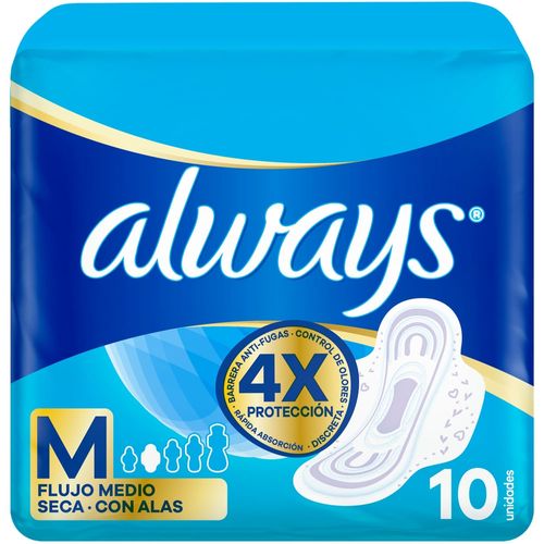 Toallas Maxi Protección Seca ALWAYS Paquete 10un