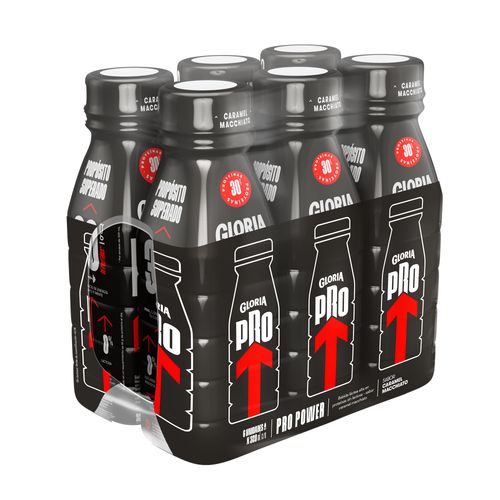 Bebida Láctea GLORIA Pro Power Caramel Macchiato Botella 320ml Paquete 6un