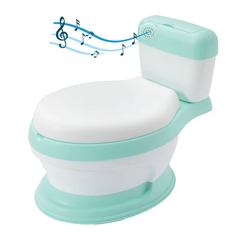 Bacín de Entrenamiento para Bebés y Niños Musical Verde Agua