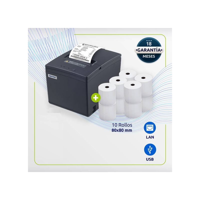 Impresora-ticketera-termica-ticket-80mm-USB-LAN---10-rollos-80x80mm