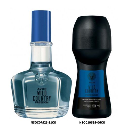 Set Avon Wild Country Freedom y Desodorante Roll On