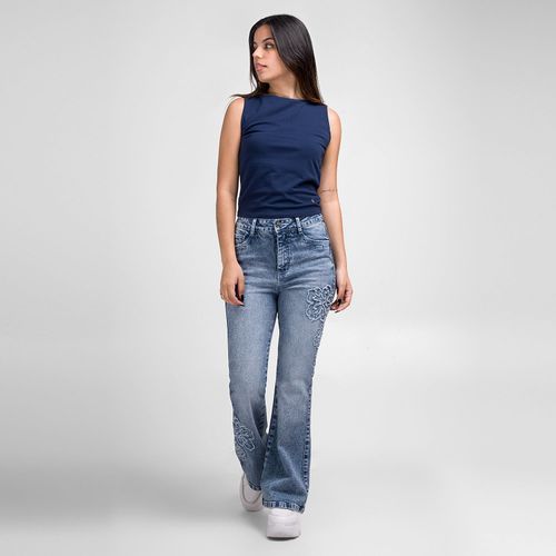 Pantalon Mujer Squeeze Flare Con Parches Urzula