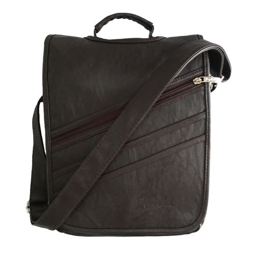 Morral de Negocios Marron Casual Hombre Portalaptop 13pulg (34×27×7) Cuero Liso