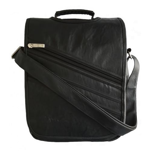Morral de Negocios Negro Casual Hombre Portalaptop 13pulg (34×27×7) Cuero Liso