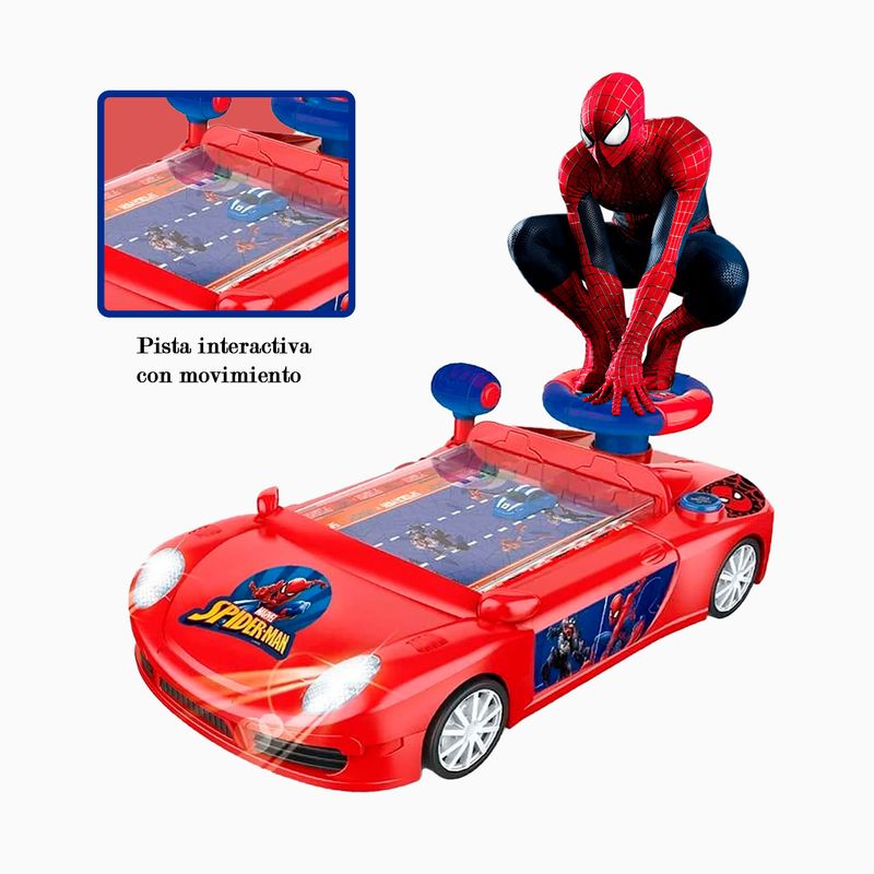 Juguete-Coche-de-Carrera-Consola-SPIDERMAN-y-Sonido