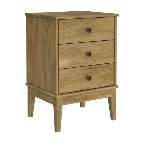 Velador Colonial 3 Cajones Moka 45x60x38cm Movelbento