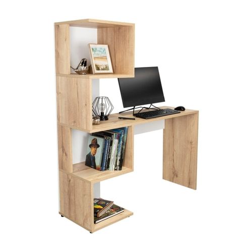 Escritorio Biblioteca Danis 4 Niveles Duna/Blanco