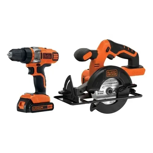 Taladro de iones litio con percutor 20V Max  y Kit de sierras circulares BLACK+DECKER - BDCD220CS