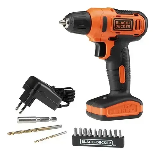 Taladro Atornillador 3/8" 12V 16Nm 1 Bat + 13 Accesorios Black + Decker - LD12S-B2C