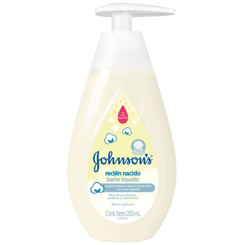 Jabón Líquido JOHNSONS BABY Recién Nacido Frasco 200ml