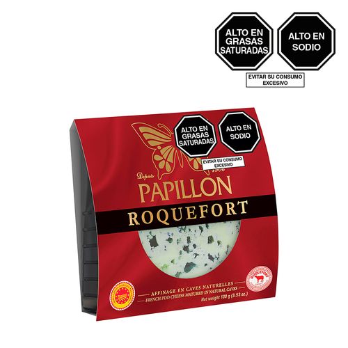 Queso PAPILLON ROQUEFORT Trozos Paquete 100g