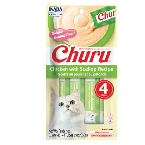 Snack para Gatos CHURU Chicken con Vieira 1un Bolsa 56g