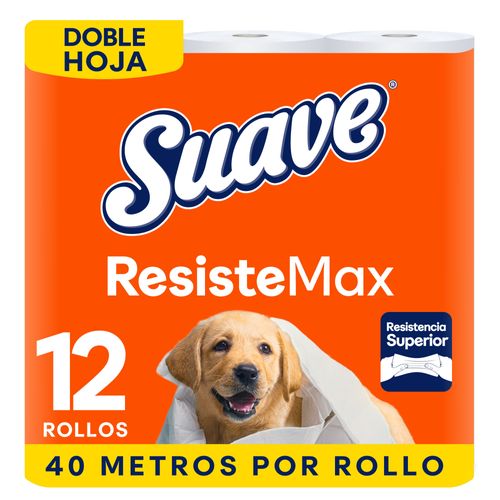 Papel Higiénico SUAVE Resistemax Completo 40mts Paquete 12un