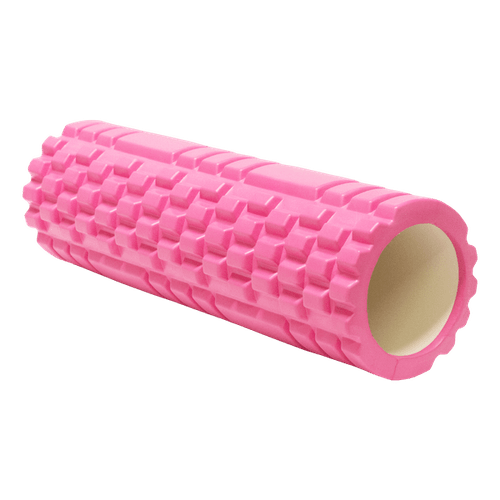 Rodillo Foam Roller 45 Cm Pilates Masaje Estimulacion Rosado