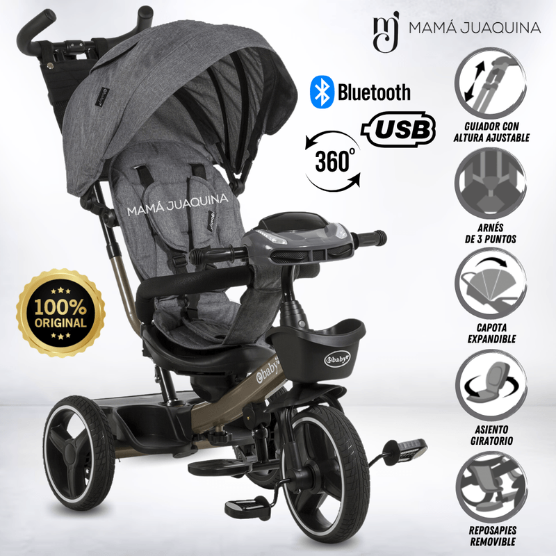 Triciclo-Reclinable-«AUCKLAND»-Edicion-Limitada-GRIS