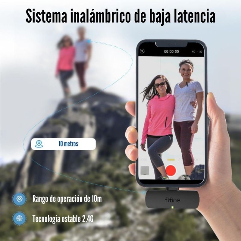 Fifine---Microfono-Lavalier-M8-Wireless-para-Android-y-iPhone