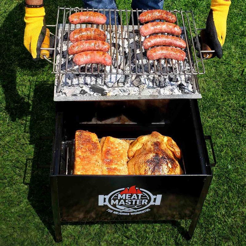 Caja-China-Meat-Master-Black-Chica---Parrilla-de-Varillas-Inoxidable