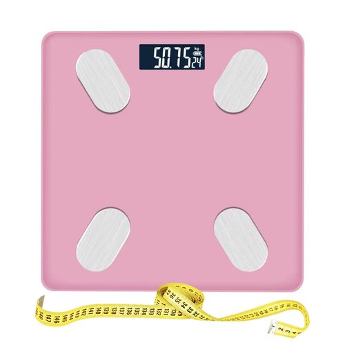 Báscula Inteligente, Balanza Digital con Bluetooth Color Rosa