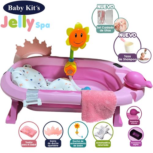 Tina Bañera JELLY SPA Con Termómetro Rosado 2024