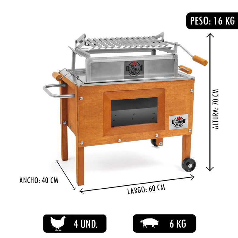 Caja-China-Master-Jr-Con-Ventana---Parrilla-De-Angulos-Levadiza---Termometro