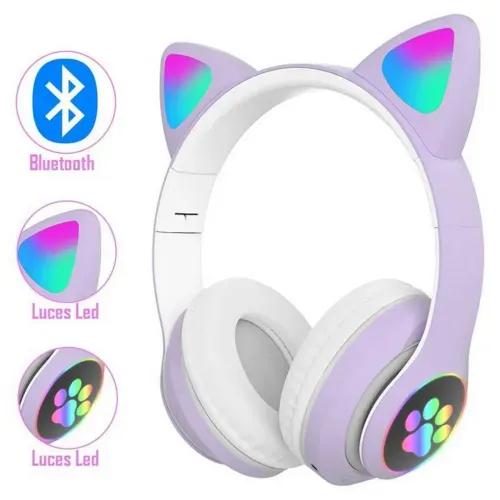 Auricular Gato STN-28L Lila Inalambrico