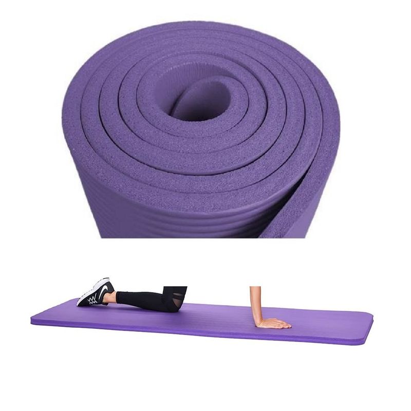 Colchoneta-Yoga-Mat-20-mm-con-Bolso-y-Sujetador-Extra-Gruesa-Pilates-Gym-Morado-
