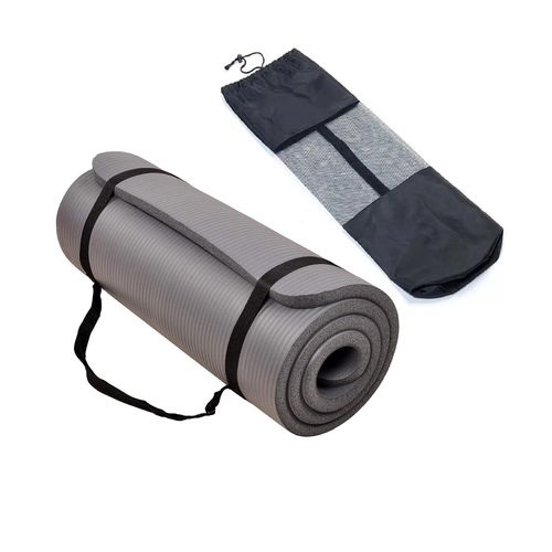 Colchoneta Yoga Mat 20 mm Extra Gruesa con Bolso y Sujetador Pilates Gym Plomo