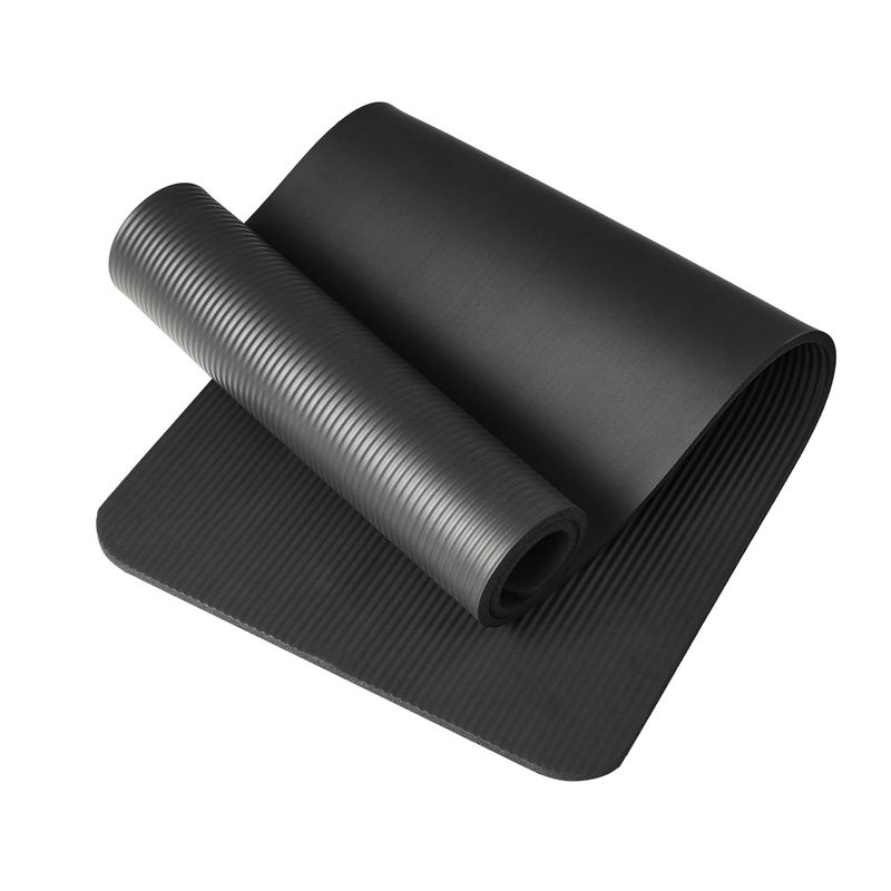 Colchoneta-Yoga-Mat-15-mm-Gruesa-con-Bolso-y-Sujetador-Negro
