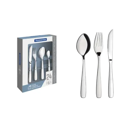 Juego de Cubiertos Tramontina x 24 Piezas – Elegancia y Resistencia para Cada Comida | Modelo 66960/