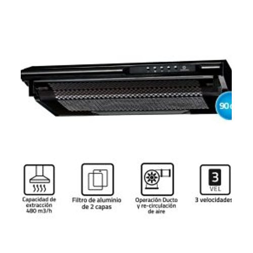 Campana Extractora Indurama 90 cm CEI-902NE Negro (oferta)