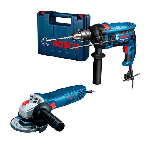 Taladro Percutor Bosch GSB 16 RE MP + Amoladora GWS 700