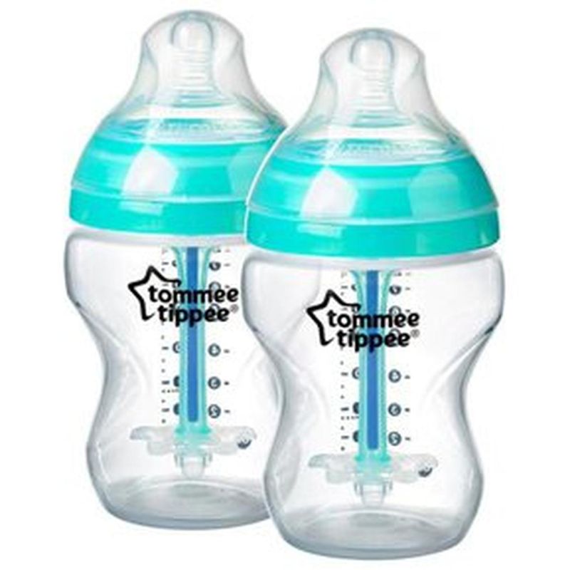 Pack-x-2-Biberon-Tommee-Tippee-con-Valvula-Anti-Colicos-150-ml---Celeste