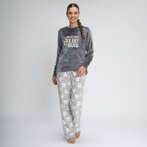 Pijama Mujer Polar Mix Hypnotic Manga Larga