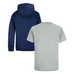 Set-Polo-y-Sudadera-con-capucha-Hurley-para-niños-Azul-marino-Gris---Talla-L