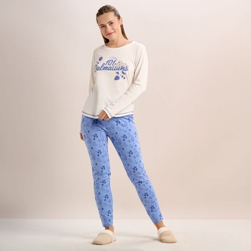 Pijama Mujer Dálmatas Disney Manga Larga + Pantalón Algodón