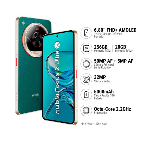Celular Nubia Focus Ultra 8GB 256GB Verde