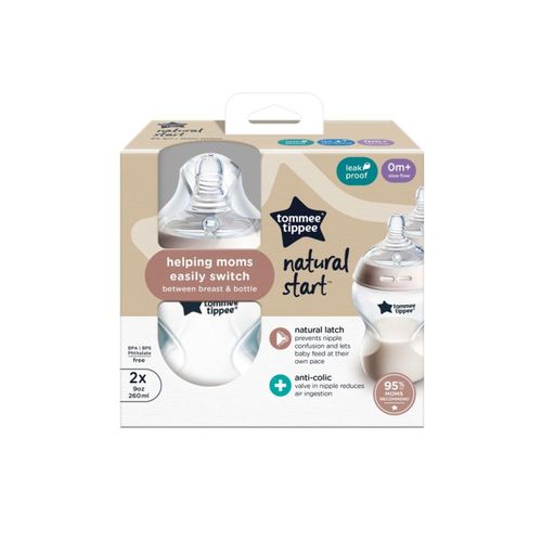 Pack X2 Biberones Tommee Tippee Natural Start 9 Oz
