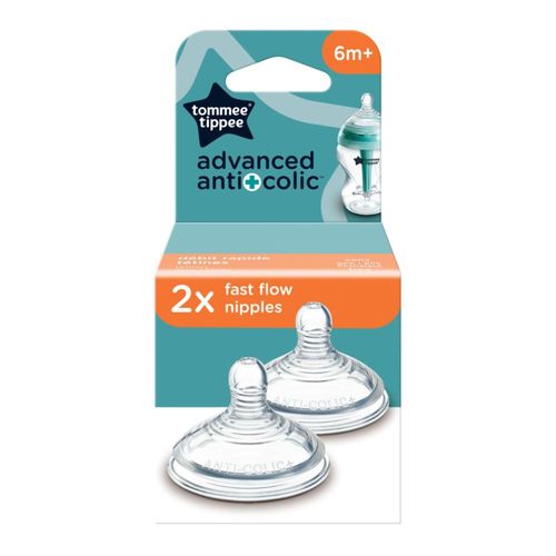 Pack X2 Tetinas Tommee Tippee Anticólico Avanzado Flujo Rápido