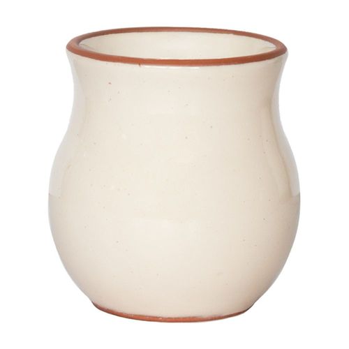Vaso Alfarero 10cm Crema Miel Mestiza