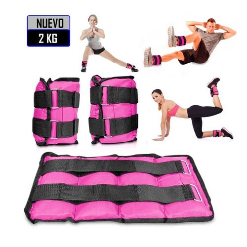 Pesas Muñequeras Tobilleras de 2 kg Pack 2 Unidades