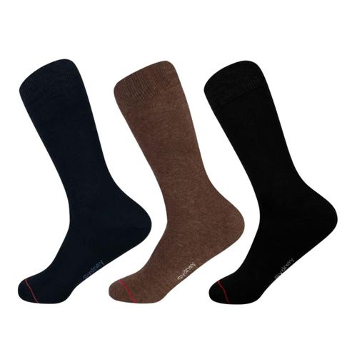 Medias De Vestir De Algodón - Pack De 3 Pares Negro
