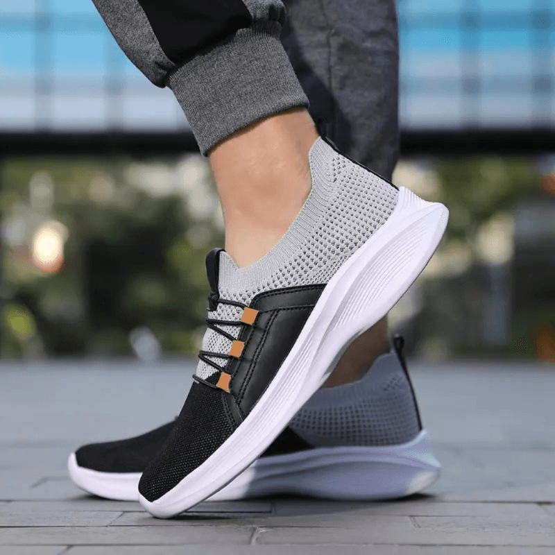 Zapatillas Negro con Gris Hombre Deportivo Transpirables Talla 44 Cuero  Importado Shopstar Beneficios exclusivos solo con tus tarjetas Interbank