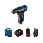 Taladro-Percutor-Inalambrico-Bosch-12V-GSB-120-LI-Nuevo---2Baterias-x-20-Ah---Cargador---Maletin