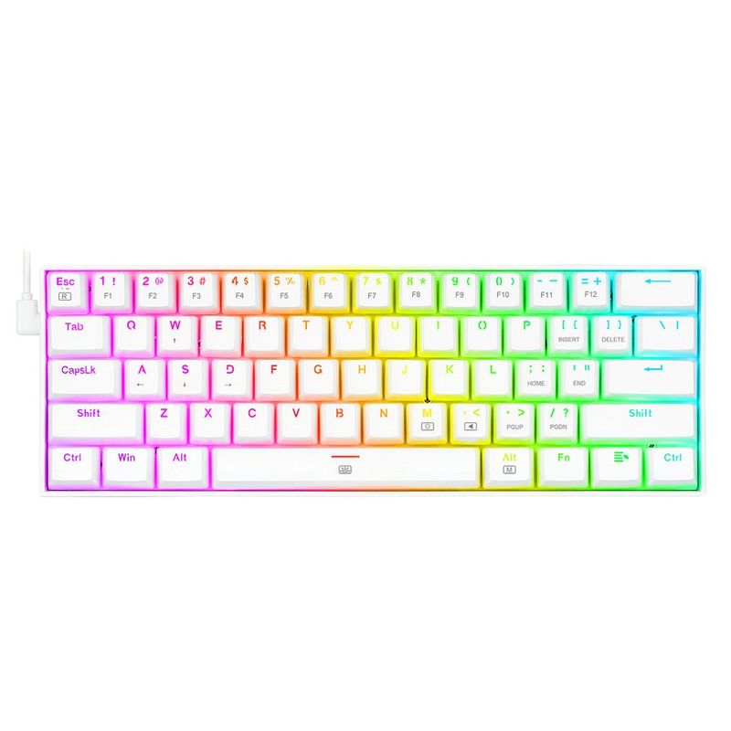 Redragon---Teclado-Dragonborn-K630W-60--Switch-Brown-Español---White