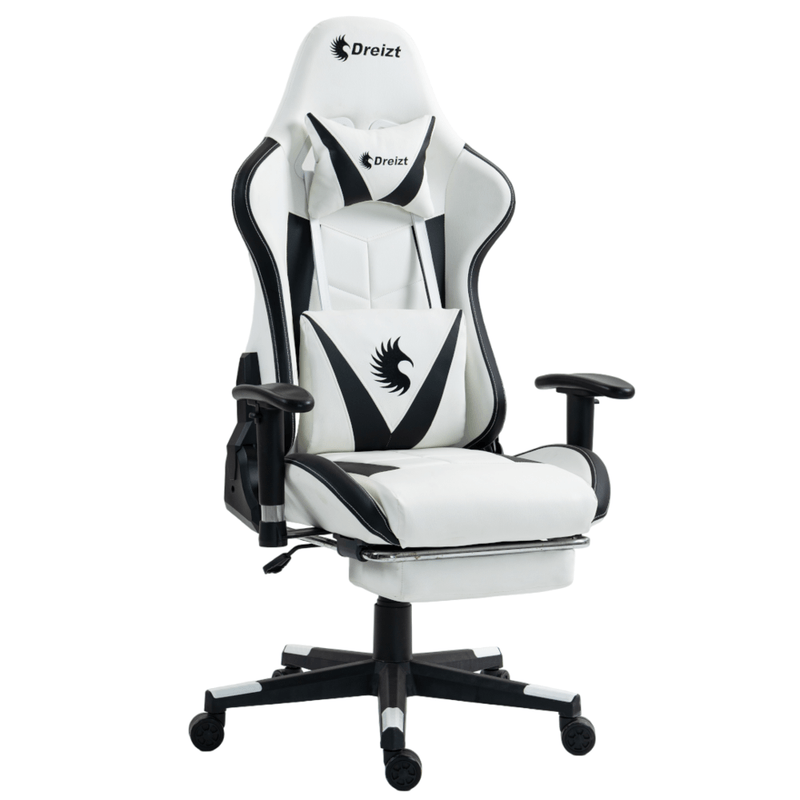 Silla-Gamer-Dreizt-Apolo-Series-Blanco-Pro-180-Alta-Calidad-Posapies---
