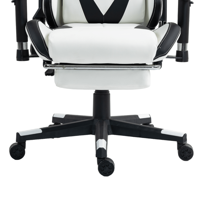Silla-Gamer-Dreizt-Apolo-Series-Blanco-Pro-180-Alta-Calidad-Posapies---