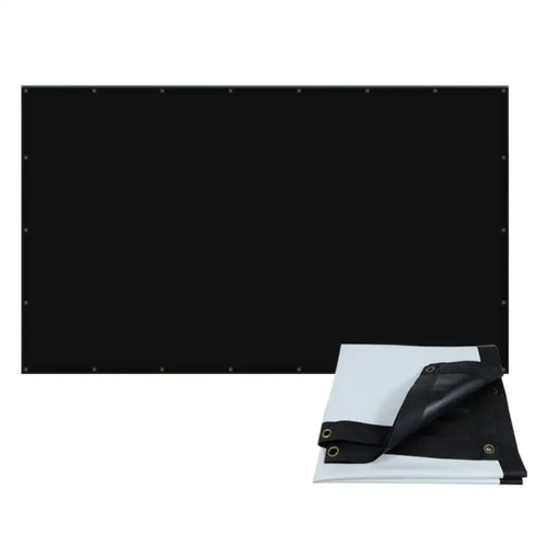 Pantalla ecran PVC flexible para proyección 120 pulgadas 16:9 negra/blanca